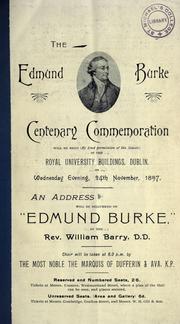Cover of: Memoir of the life and character of the Right Hon. Edmund Burke by Prior, James Sir