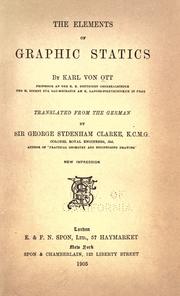 Cover of: The elements of graphic statics. by Karl von Ott