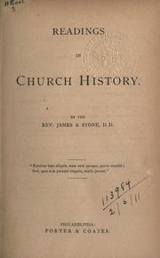 Cover of: Readings in Church history. by Stone, James Samuel, Stone, James Samuel