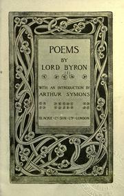 Cover of: Poems by Lord Byron