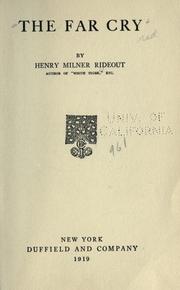 Cover of: The far cry by Henry Milner Rideout