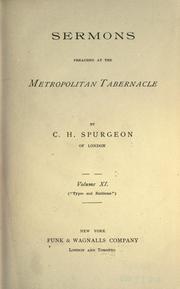 Cover of: Sermons of Rev. C.H. Spurgeon of London. by Charles Haddon Spurgeon, Charles Haddon Spurgeon