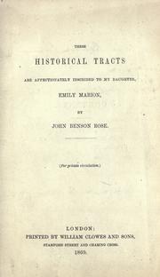 Cover of: Historical tracts