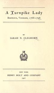 Cover of: A turnpike lady: Beartown, Vermont, 1768-1796