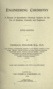Cover of: Engineering chemistry by Thomas Bliss Stillman