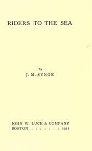 Riders to the sea by J. M. Synge