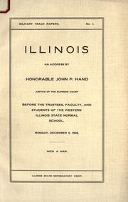 Cover of: Illinois: an address by John Pryor Hand