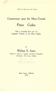 Cover of Commentary upon the Maya-Tzental Perez codex