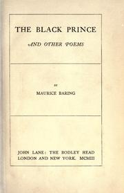 Cover of: The Black Prince, and other poems. by Maurice Baring