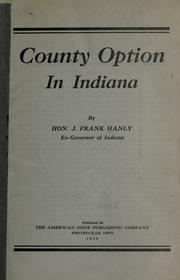 Cover of: County option in Indiana