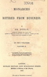 Cover of: Monarchs retired from business. by Doran Dr.