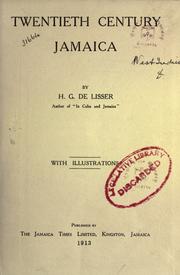Cover of: Twentieth century Jamaica by De Lisser, Herbert George