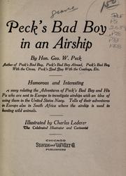 Cover of: Peck's bad boy in an airship by George Wilbur Peck