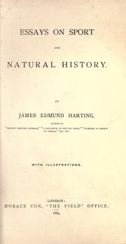 Cover of: Essays on sport and natural history.