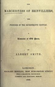 Cover of: The Marchioness of Brinvilliers by Albert Smith