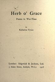 Cover of: Herb o'grace by Katharine Tynan