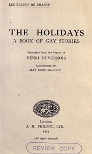 Cover of: The holidays: a book of gay stories
