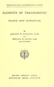 Cover of: Elements of trigonometry: plane and spherical