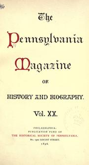 Cover of: The Pennsylvania magazine of history and biography. by 