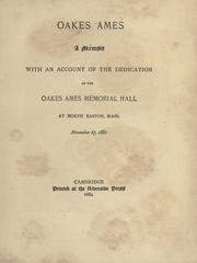 Cover of: Oakes Ames