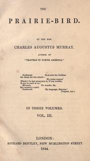 Cover of: The prairie-bird. by Sir Charles Augustus Murray