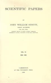 Cover of: Scientific papers by Rayleigh, John William Strutt Baron