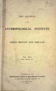 The journal of the Royal Anthropological Institute of Great Britain and Ireland