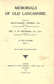 Cover of: Memorials of old Lancshire by Fishwick, Henry