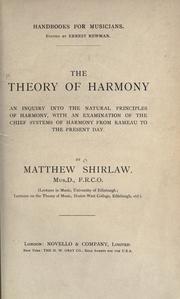 The theory of harmony by Matthew Shirlaw
