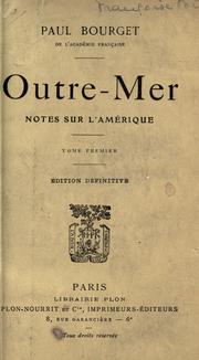 Cover of: Outre-mer. by Paul Bourget