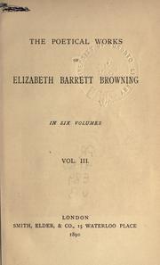 Cover of: Poetical works. by Elizabeth Barrett Browning, Elizabeth Barrett Browning