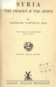 Cover of: Syria, the desert & the sown by Gertrude Lowthian Bell