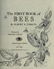 Cover of: The first book of bees. by Albert B. Tibbets