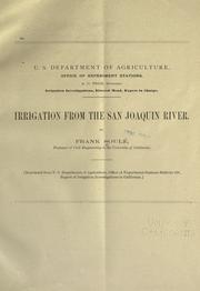 Cover of: Irrigation from the San Joaquin River