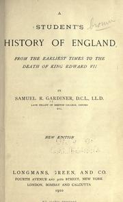 Cover of: A student's history of England by Gardiner, Samuel Rawson