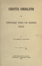 Cover of: Christus consolator by Gilbert Haven