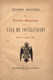 Cover of: Estudios españoles.: Los trabajos geográficos de la Casa de contratación