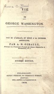 Cover of: Vie de George Washington by Anna C. Reed