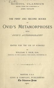 Cover of: The first and second books of Ovid's Metamorphoses by Ovid