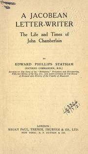 Cover of: A Jacobean letter-writer: the life and times of John Chamberlain