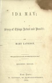 Cover of: Ida May by Mary Langdon