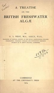 Cover of: Treatise on the British freshwater Algae. by G. S. West