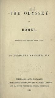 Cover of: The Odyssey of Homer by Όμηρος (Homer)