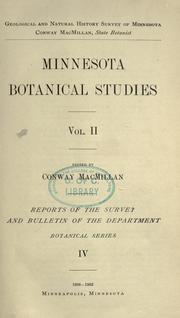Cover of: Minnesota botanical studies.