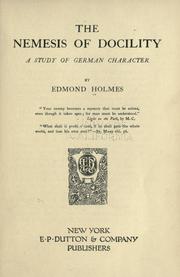 Cover of: Nemesis of docility by Edmond Holmes