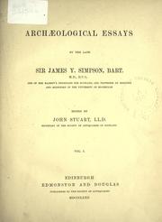 Cover of: Archaeological essays .... by Sir James Young Simpson