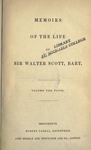 Cover of: Memoirs of the life of Sir Walter Scott, bart. by John Gibson Lockhart