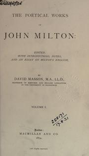 Cover of: Poetical works. by John Milton