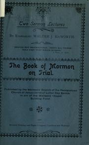 Cover of: The Book of Mormon on trial: two sermon lectures.