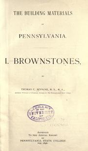 Cover of: The building materials of Pennsylvania. by Thomas Cramer Hopkins